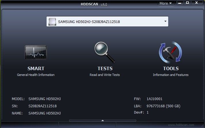 HDDScan 界面截图1